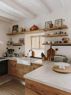 Modern Farmhouse Kitchen with Custom Countertops
